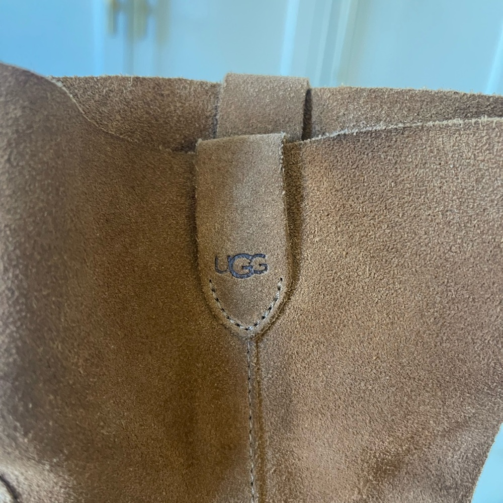 UGG Slouch Short Boots Booties, Sold Out!, Chestnut Suede Leather, Like New - Picture 8 of 15